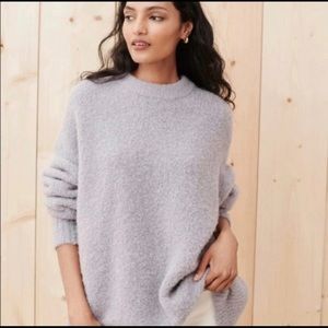Jenni Kayne Boucle Cocoon crewneck Frost XS